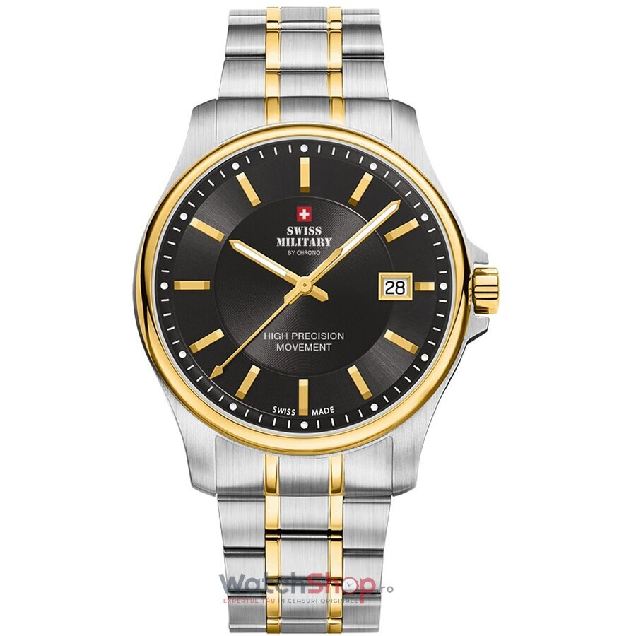 Ceas Original Swiss Military Casual Negru by Chrono SM30200.04 pentru Barbati cu Comanda Online