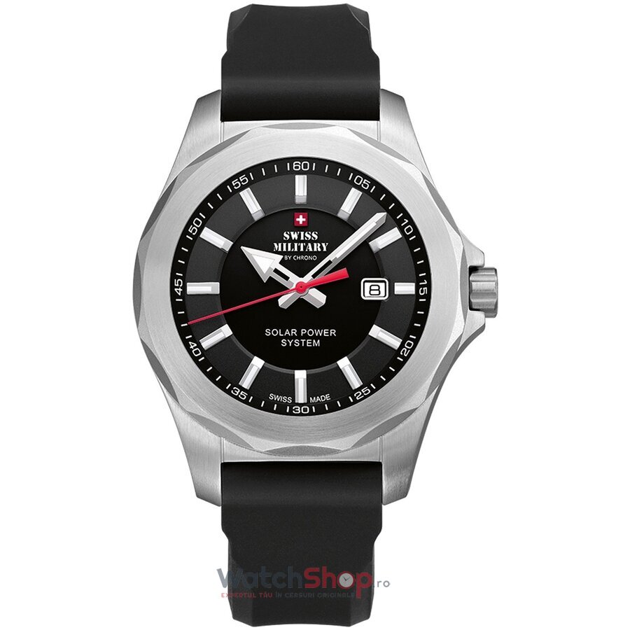 Ceas Original Swiss Military Casual Negru by Chrono SMS34073.07 pentru Barbati cu Comanda Online