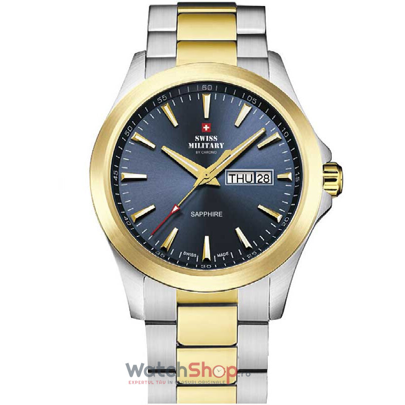 Ceas Original Swiss Military Sport Albastru By Chrono SMP36040.28 Sapphire pentru Barbati cu Comanda Online