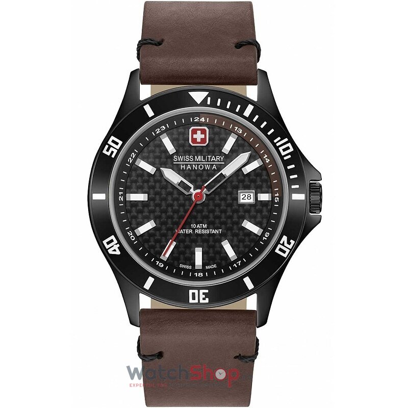 Ceas Original Swiss Military Hanowa Sport Negru FLAGSHIP RACER 06-4161.2.30.007.05 pentru Barbati cu Comanda Online