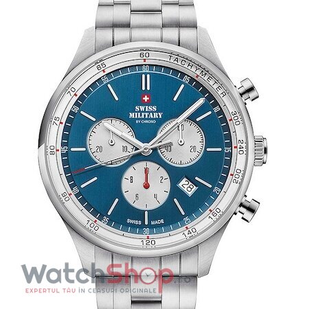 Ceas Original Swiss Military by Chrono Sport Albastru CHRONOGRAPH SM34081.03 pentru Barbati cu Comanda Online