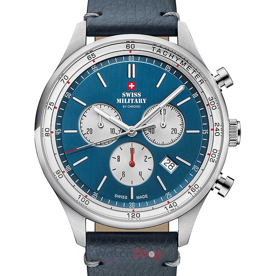 Ceas Original Swiss Military by Chrono Sport Albastru CHRONOGRAPH SM34081.08 pentru Barbati cu Comanda Online