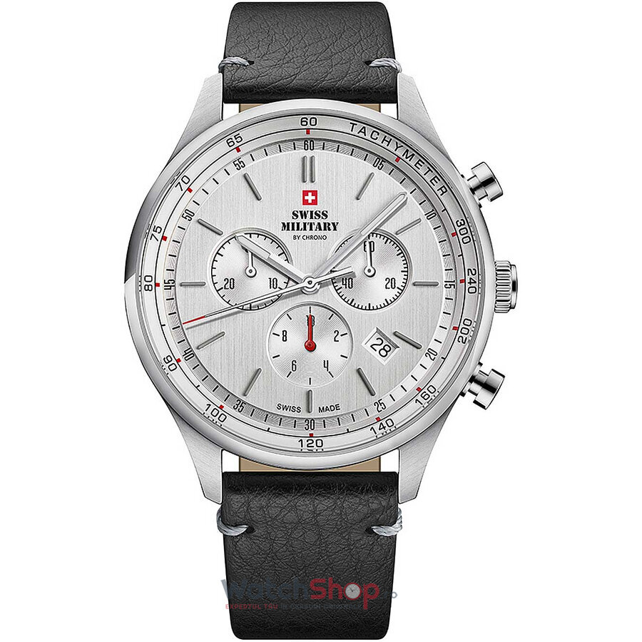 Ceas Original Swiss Military by Chrono Sport Argintiu CHRONOGRAPH SM34081.07 pentru Barbati cu Comanda Online