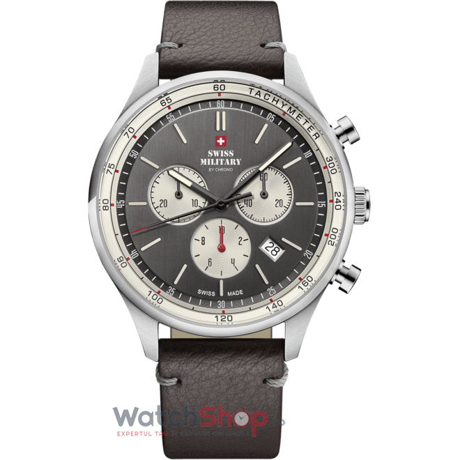 Ceas Original Swiss Military by Chrono Sport Gri CHRONOGRAPH SM34081.12 pentru Barbati cu Comanda Online