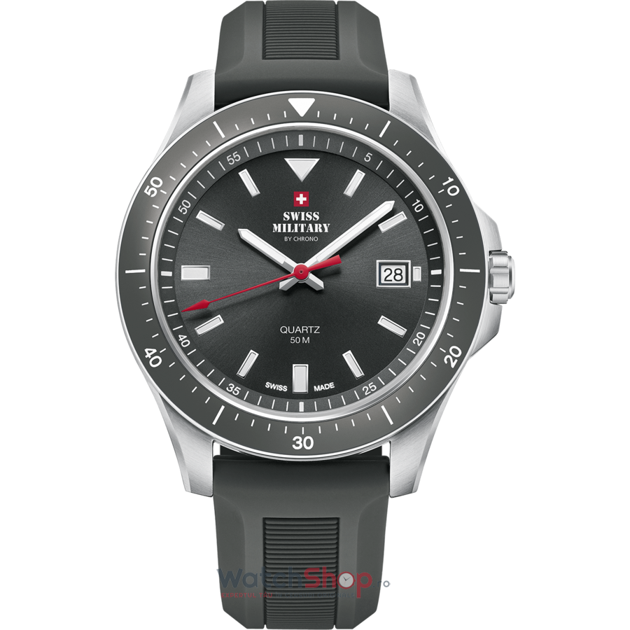 Ceas Original Swiss Military by Chrono Sport Gri SM34082.09 pentru Barbati cu Comanda Online