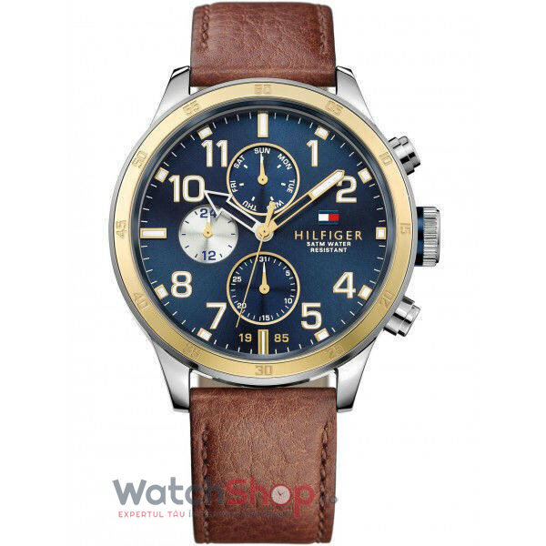 Ceas Original Tommy Hilfiger Casual-Sport Albastru 1791137 Trent pentru Barbati cu Comanda Online