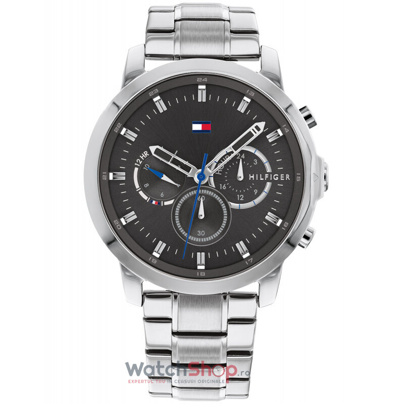 Ceas Original Tommy Hilfiger Sport Negru JAMESON 1791794 Dual Time pentru Barbati cu Comanda Online