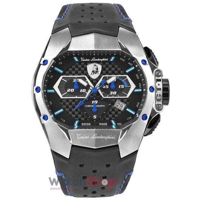 Ceas Original Tonino Lamborghini Lux Negru GT1 T9GC-SS Cronograf pentru Barbati cu Comanda Online