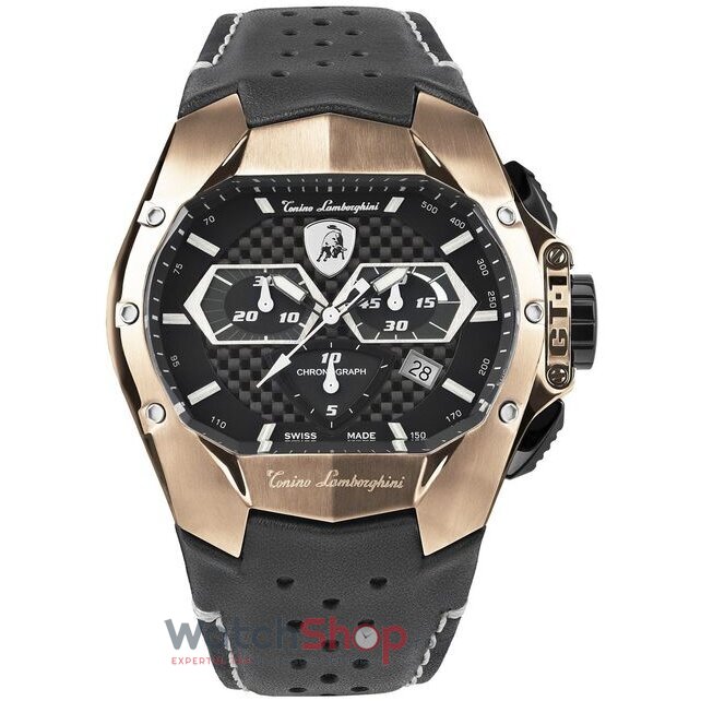 Ceas Original Tonino Lamborghini Lux Negru GT1 T9GD-RG Cronograf pentru Barbati cu Comanda Online