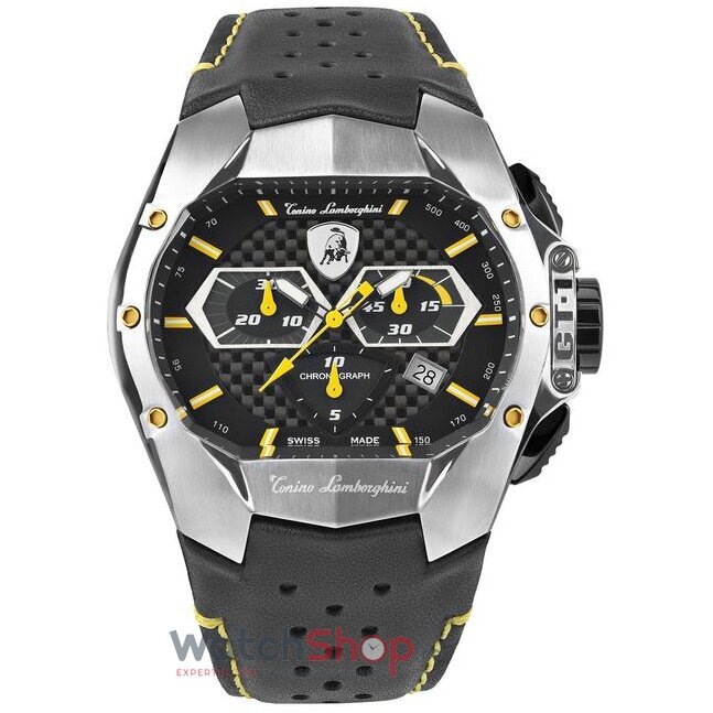 Ceas Original Tonino Lamborghini Lux Negru GT1 T9GE-SS Cronograf pentru Barbati cu Comanda Online