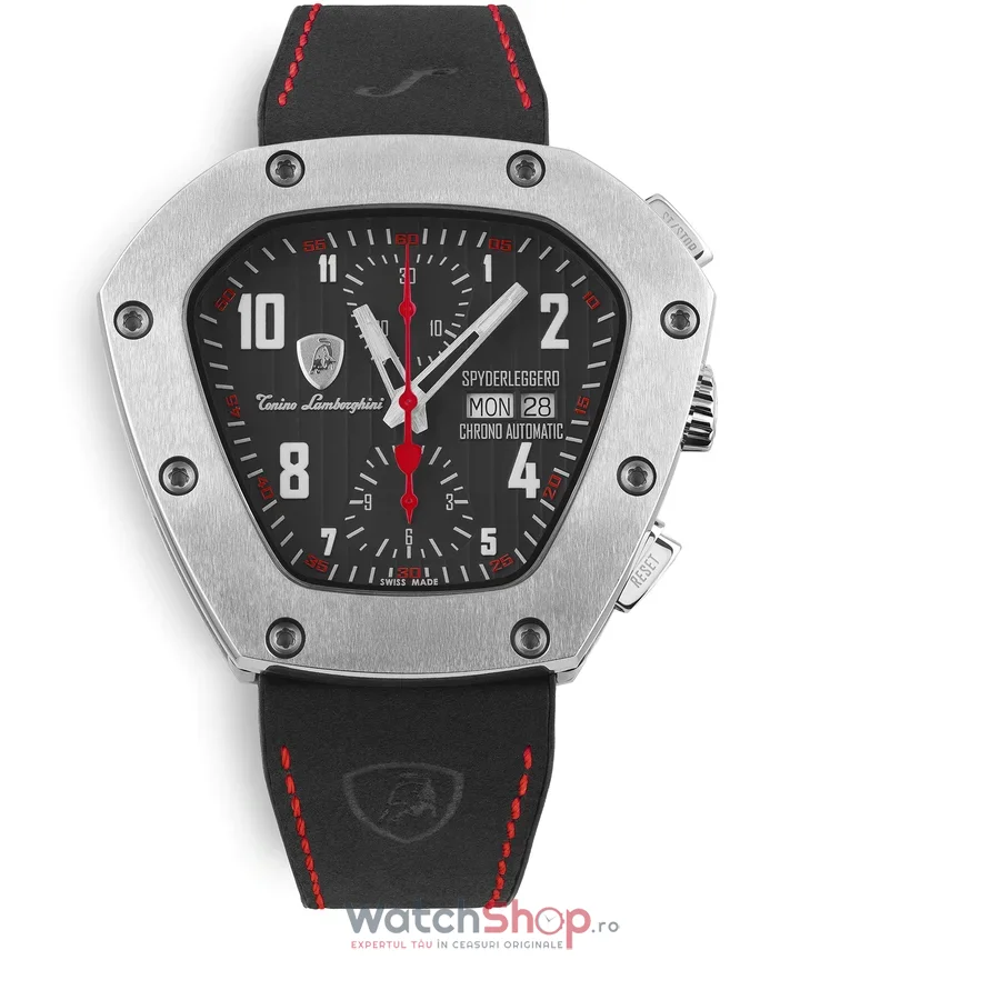 Ceas Original Tonino Lamborghini Lux Negru SPYDERLEGGERO CHRONO TLF-T07-2 pentru Barbati cu Comanda Online