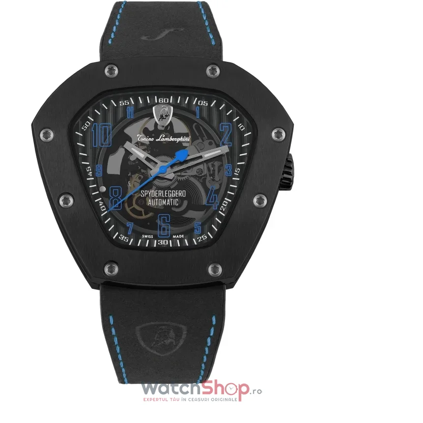 Ceas Original Tonino Lamborghini Lux Transparent SPYDERLEGGERO SKELETON TLF-T06-4 pentru Barbati cu Comanda Online