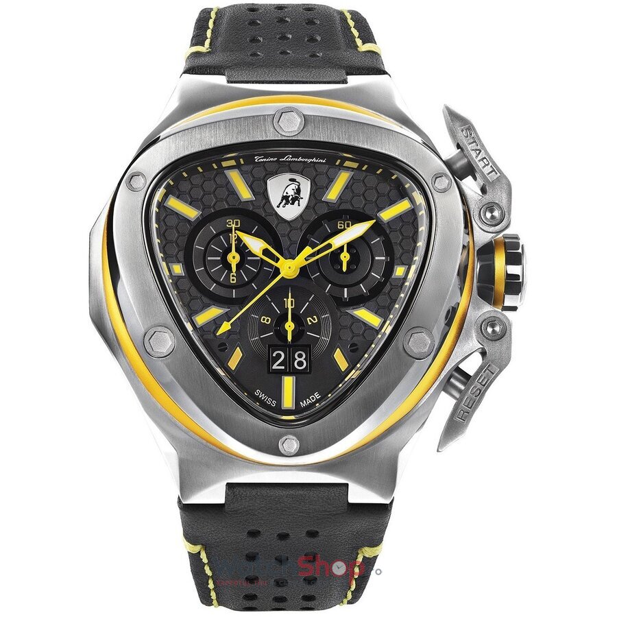 Ceas Original Tonino Lamborghini Sport Negru SPYDER X T9XE-SS Cronograf pentru Barbati cu Comanda Online