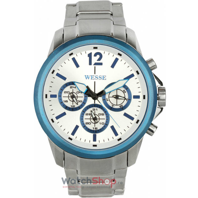 Ceas Original WESSE Casual Alb WEEKENDER WWG400507SS pentru Barbati cu Comanda Online