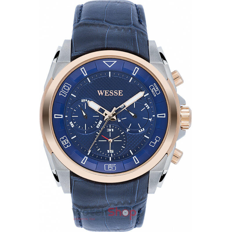 Ceas Original WESSE Casual Albastru COLLECTOR WWG400203L pentru Barbati cu Comanda Online