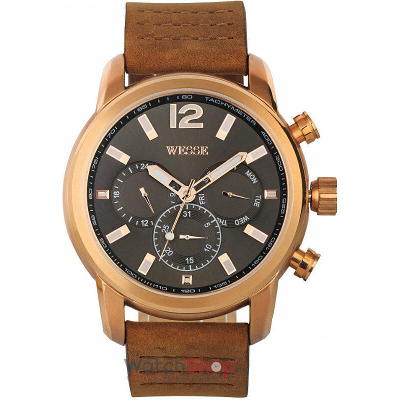 Ceas Original WESSE Casual Gri inchis FESTIVE WWG200906 pentru Barbati cu Comanda Online