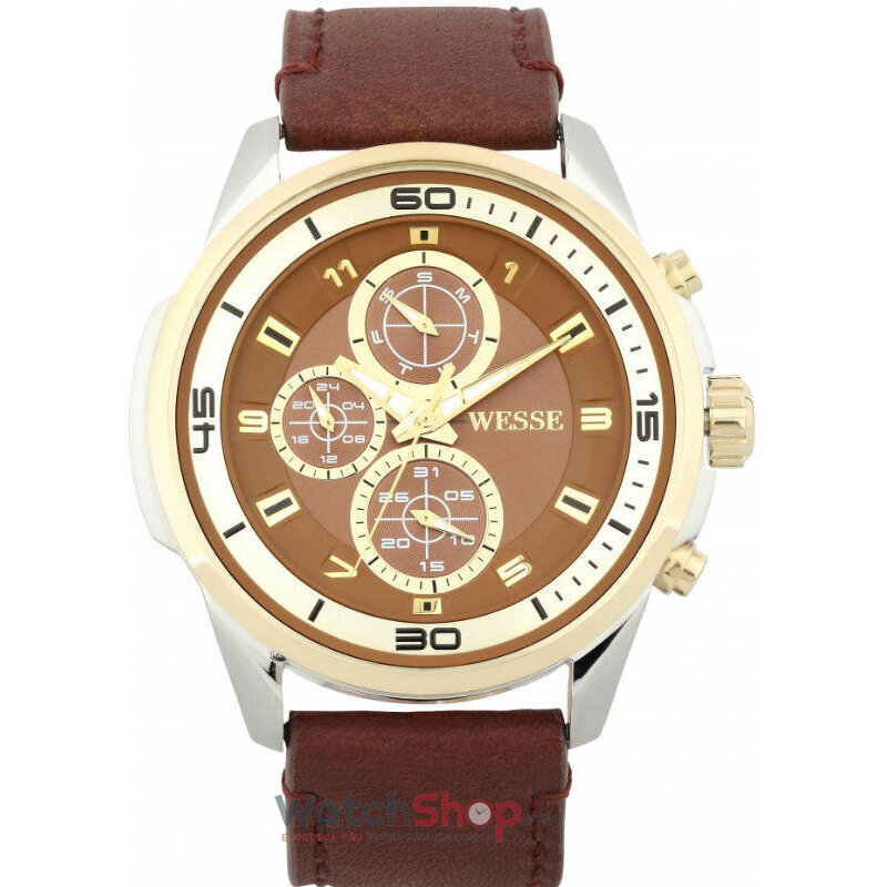 Ceas Original WESSE Casual Maro MARS WWG400101L pentru Barbati cu Comanda Online