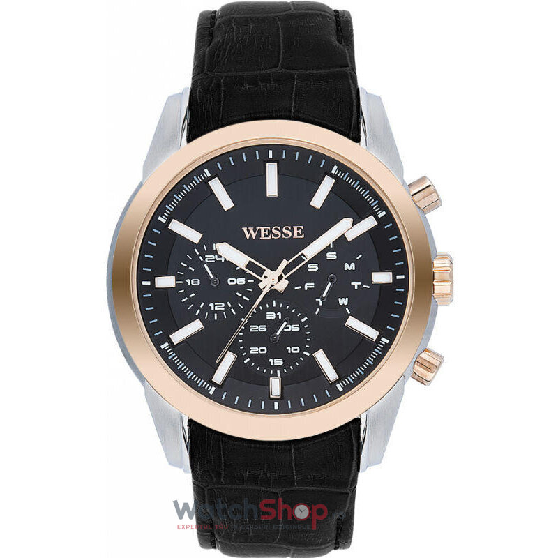 Ceas Original WESSE Casual Negru COLLECTOR WWG400702L pentru Barbati cu Comanda Online