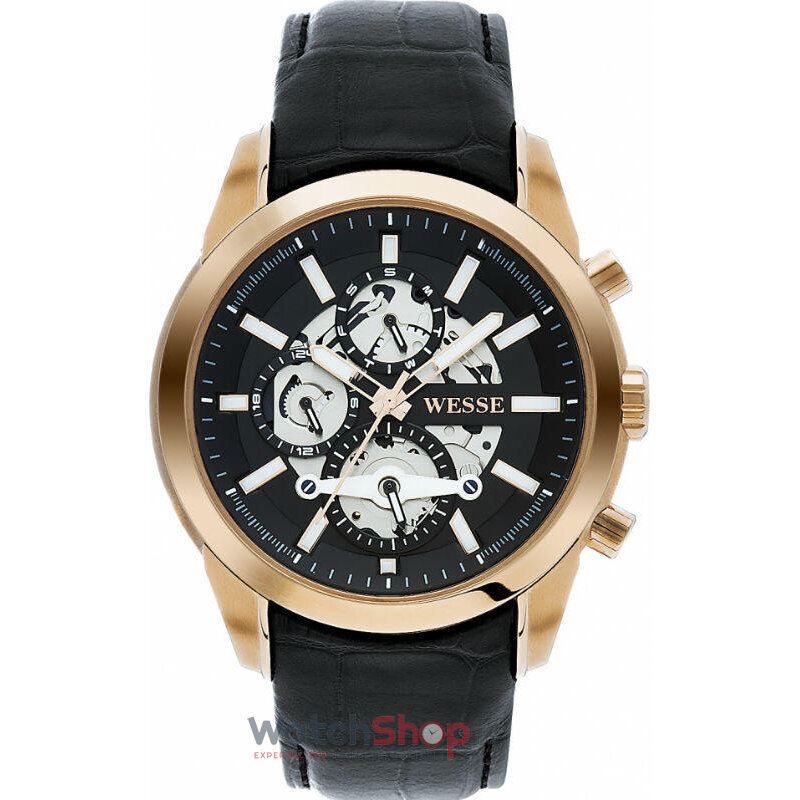 Ceas Original WESSE Casual Negru COLLECTOR WWG401005L pentru Barbati cu Comanda Online