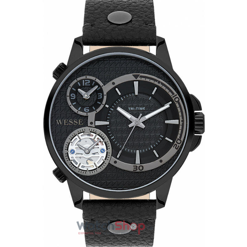 Ceas Original WESSE Casual Negru WEEKENDER WWG400901L pentru Barbati cu Comanda Online