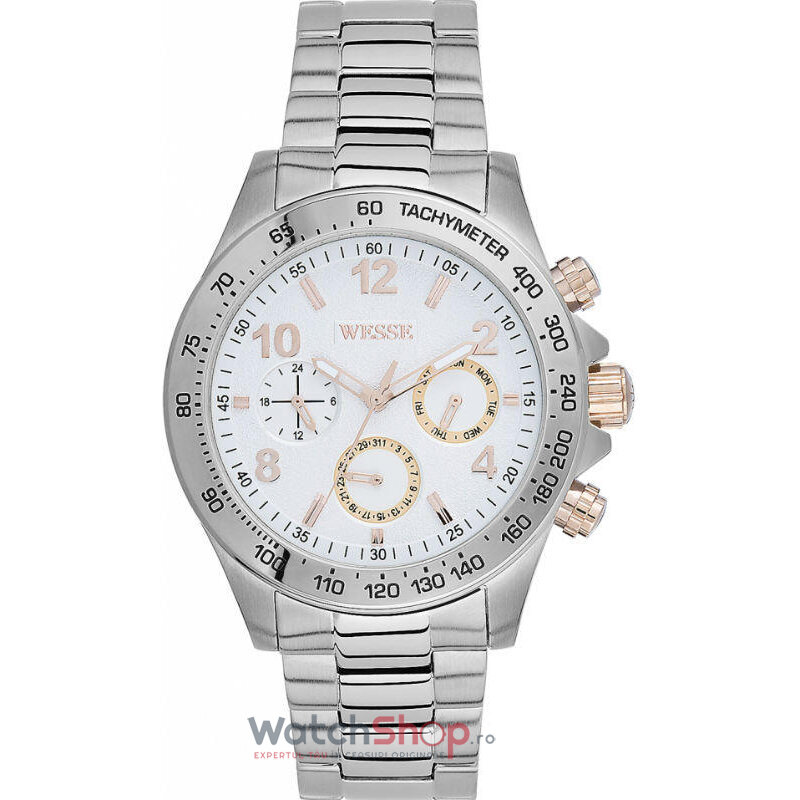 Ceas Original WESSE Casual-Sport Alb STATEMENT WWG200203 pentru Barbati cu Comanda Online