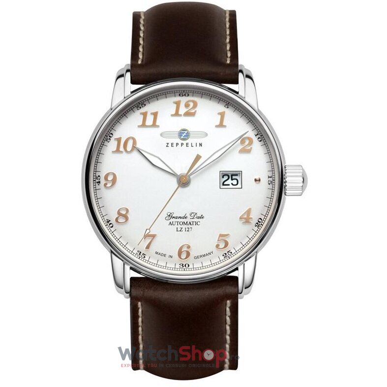 Ceas Original Zeppelin Casual Alb LZ127 GRAF 7652-4 pentru Barbati cu Comanda Online