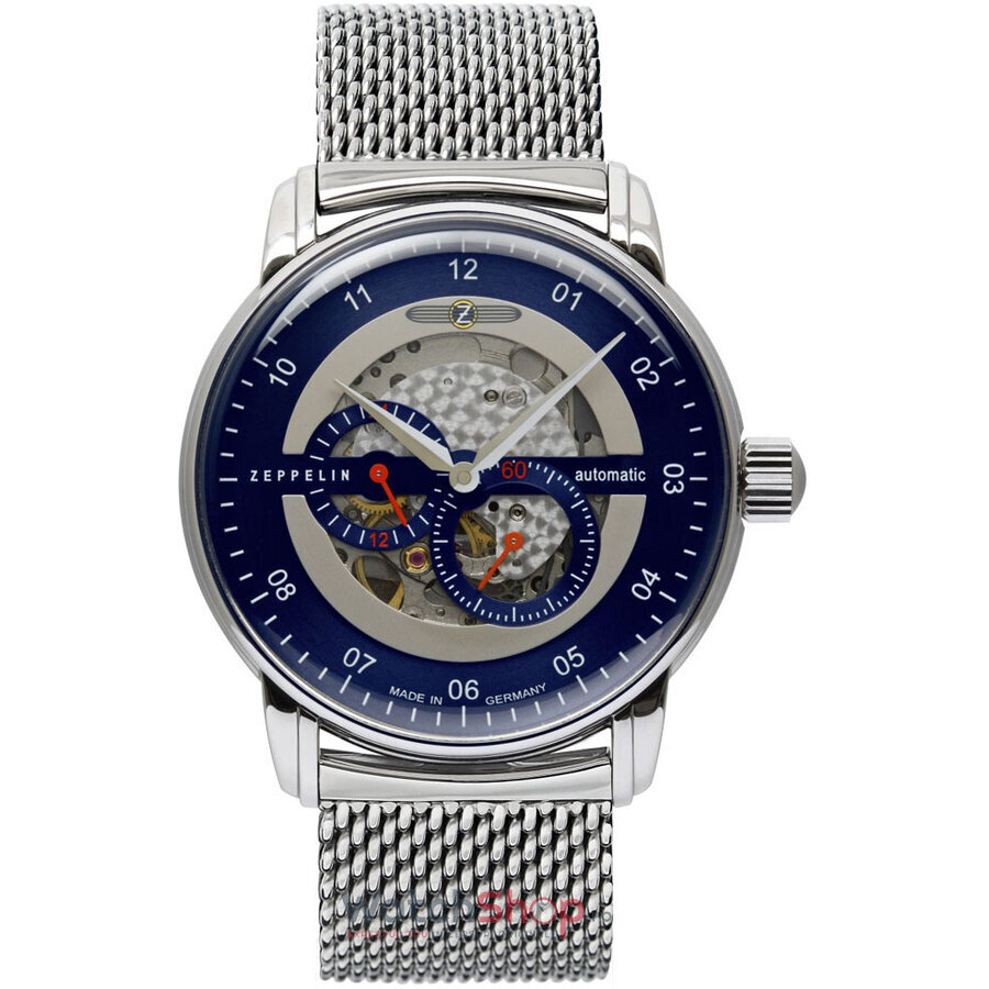 Ceas Original Zeppelin Sport Albastru NEW CAPTAIN’S LINE 8664M-3 pentru Barbati cu Comanda Online