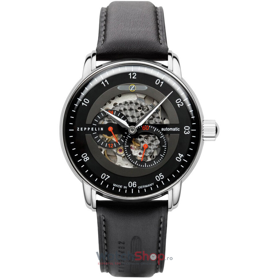 Ceas Original Zeppelin Sport Negru NEW CAPTAIN’S LINE 8664-2 pentru Barbati cu Comanda Online