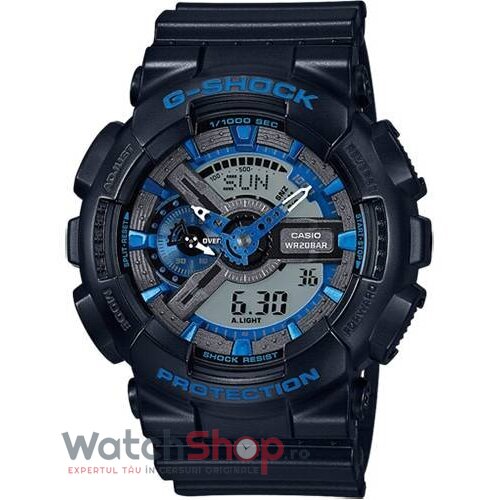 Ceas Outdoor Casio Barbatesc G- SHOCK GA-110CB-1AER Antimagnetic Hyper Colours Gri Quartz Original cu Comanda Online