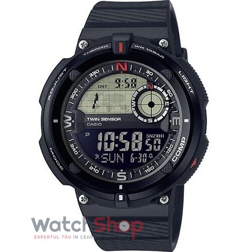 Ceas Outdoor Casio Barbatesc OUTGEAR SGW-600H-1BER Negru Quartz Original cu Comanda Online