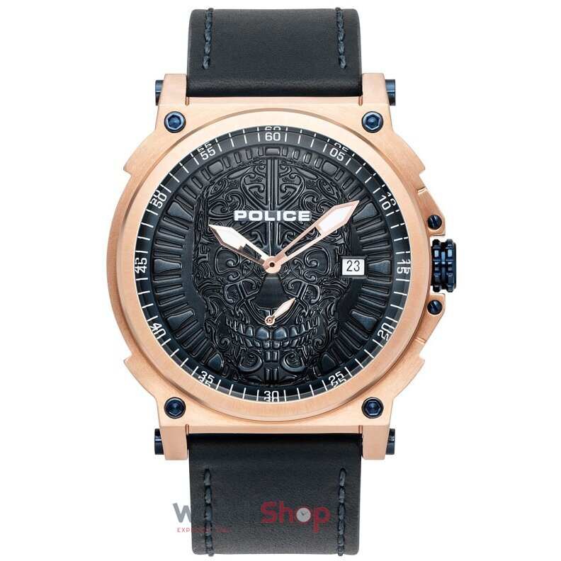 Ceas Police Original Barbatesc Casual Bleumarin COMPASS PL15728JSR.03 Quartz cu Comanda Online