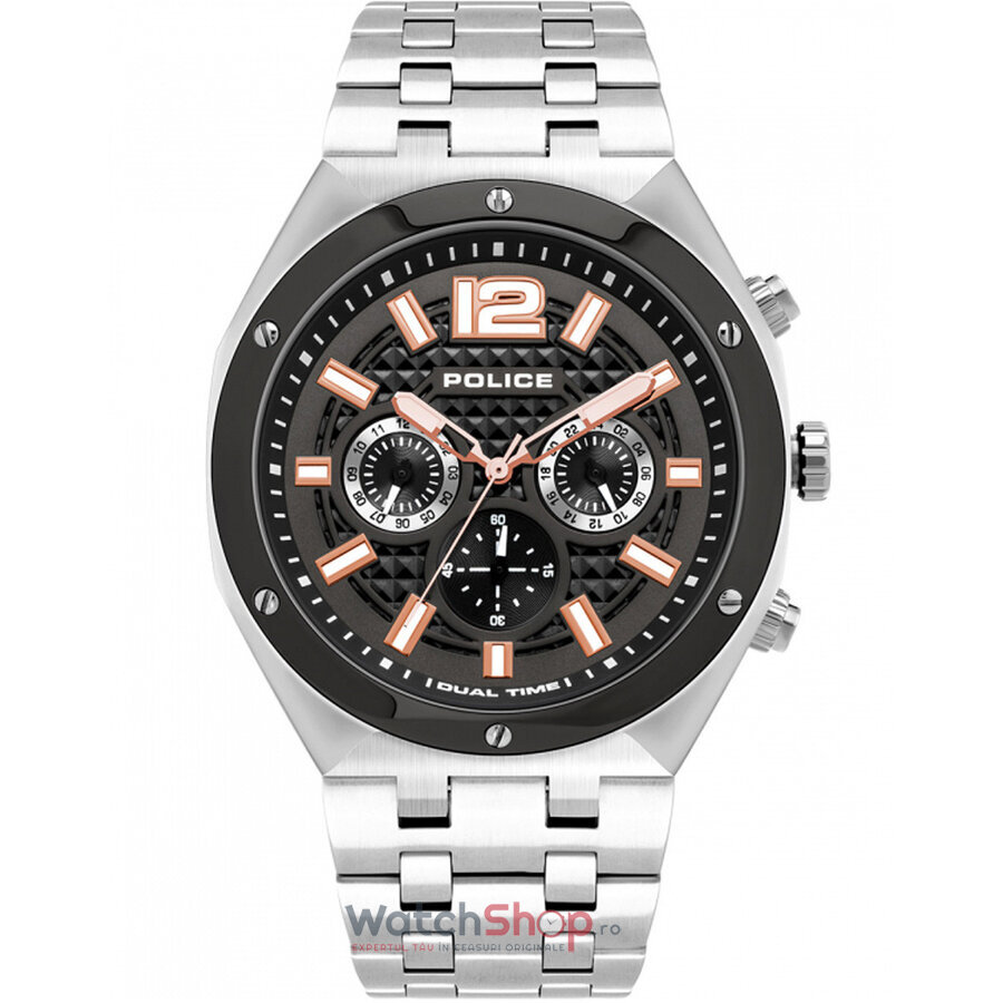 Ceas Police Original Barbatesc Fashion Gri inchis KEDIRI PL15995JSTU.61M Dual-Time Quartz cu Comanda Online