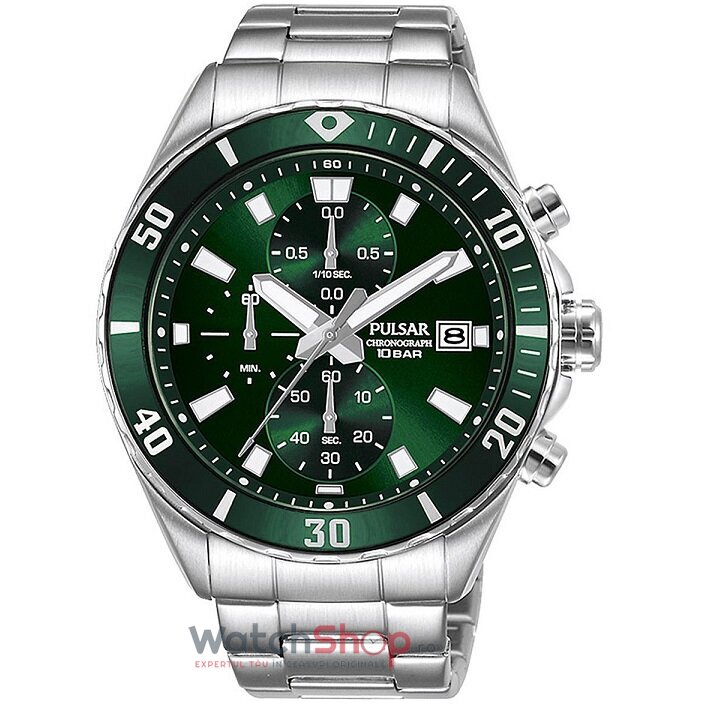 Ceas Pulsar Original Barbatesc Sport Verde PM3193X1 Cronograf Quartz cu Comanda Online