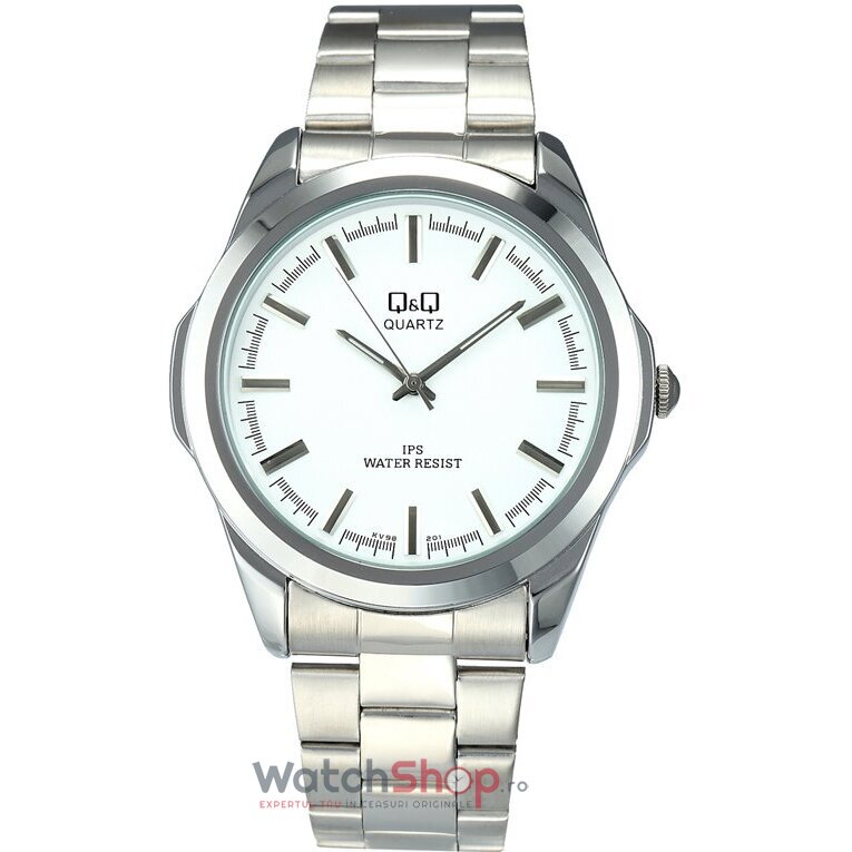 Ceas Q&Q Casual Barbatesc WRIST KV98J201Y Alb Quartz cu Comanda Online