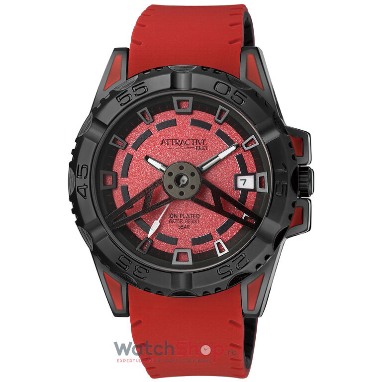 Ceas Q&Q Casual-Sport Barbatesc ATTRACTIVE DA52J512Y GT COUPE Rosu Quartz cu Comanda Online