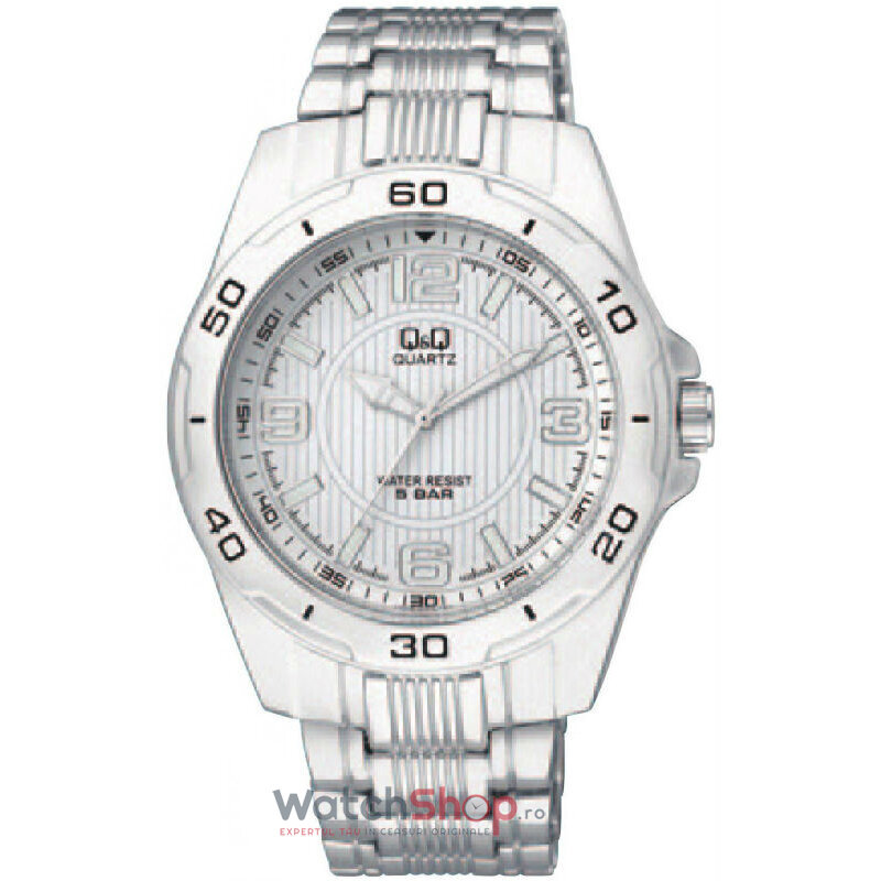 Ceas Q&Q Casual-Sport Barbatesc F496J204Y Argintiu Quartz cu Comanda Online