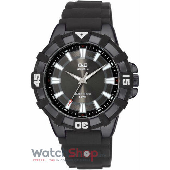 Ceas Q&Q Casual-Sport Barbatesc Q840J502Y Negru Quartz cu Comanda Online