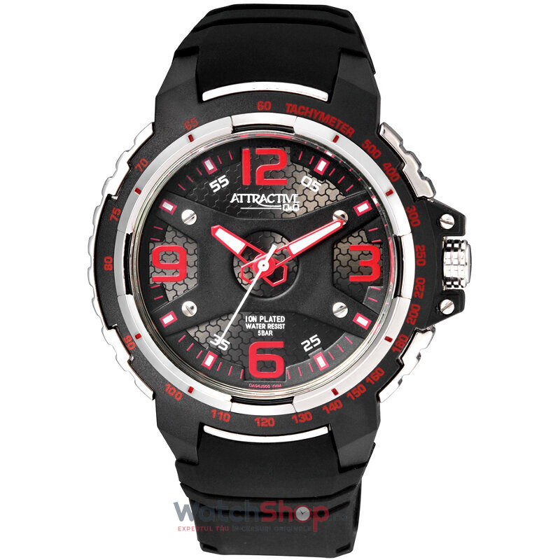 Ceas Q&Q Casual-Sport Barbatesc STYLISH-DA94J305Y Negru Quartz cu Comanda Online