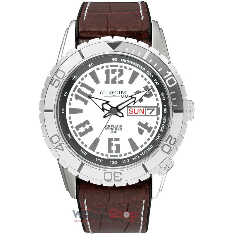 Ceas Q&Q Casual-Sport Barbatesc STYLISH-DA96J304Y Alb Quartz cu Comanda Online