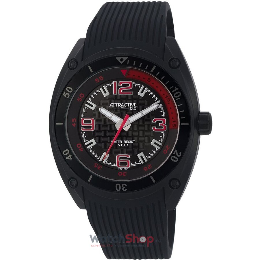 Ceas Q&Q Casual-Sport Barbatesc ZIPPY DB04J001Y Negru Quartz cu Comanda Online