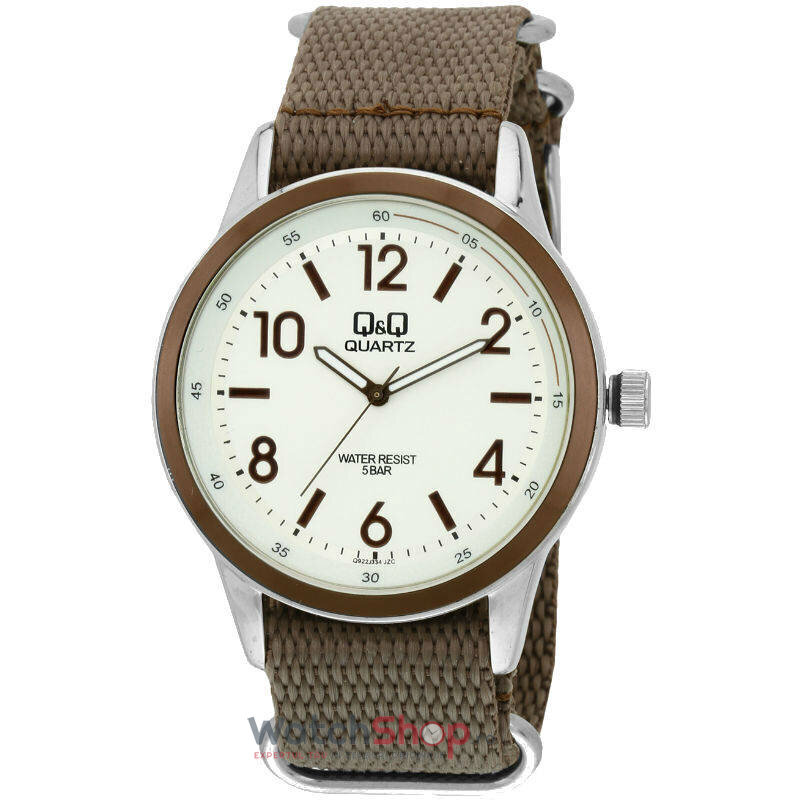 Ceas Q&Q Fashion Barbatesc Q922J334Y Alb Quartz cu Comanda Online