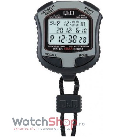 Ceas Q&Q Original Barbatesc Sport Gri CRONOMETRU HS45J002Y Quartz cu Comanda Online