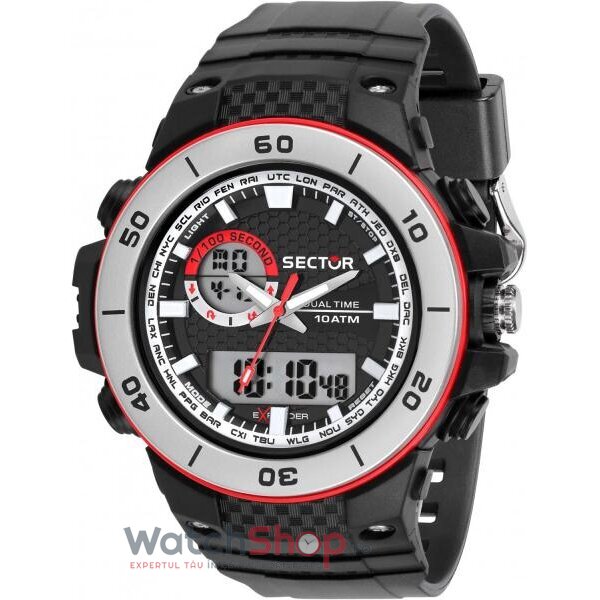 Ceas Sector Original Barbatesc Sport Negru EX-33 R3251531002 Dual Time Quartz cu Comanda Online