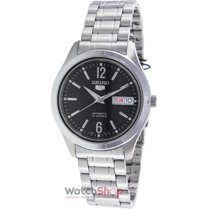 Ceas Seiko Original Barbatesc Casual Negru 5 SNKM57K1 Automatic cu Comanda Online