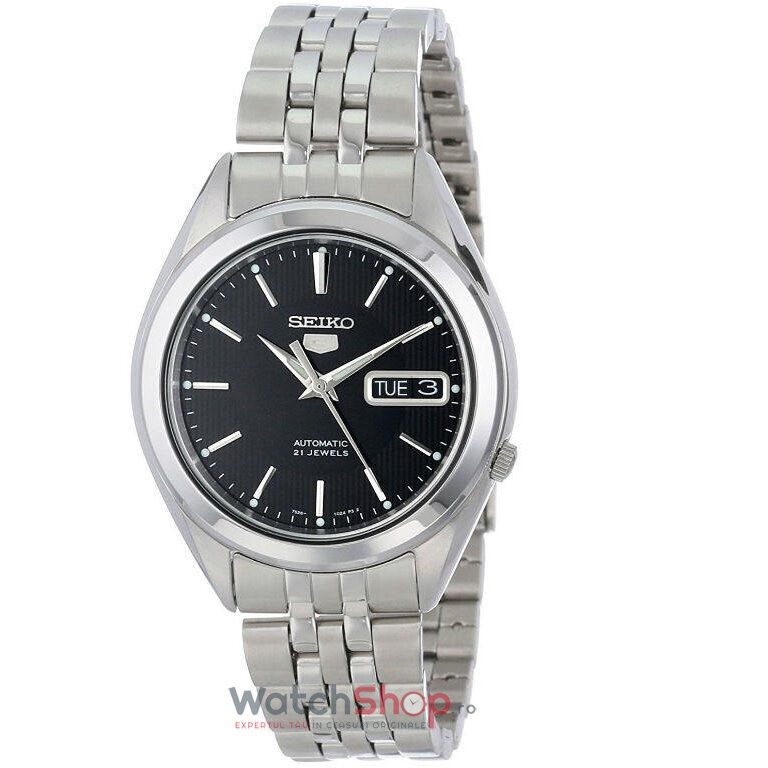 Ceas Seiko Original Barbatesc Casual Negru SEIKO 5 SNKL23K1 Automatic cu Comanda Online