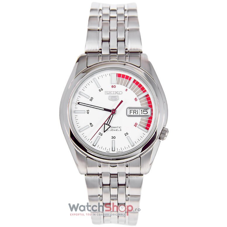 Ceas Seiko Original Barbatesc Sport Alb SEIKO 5 SNK369K1 Automatic cu Comanda Online