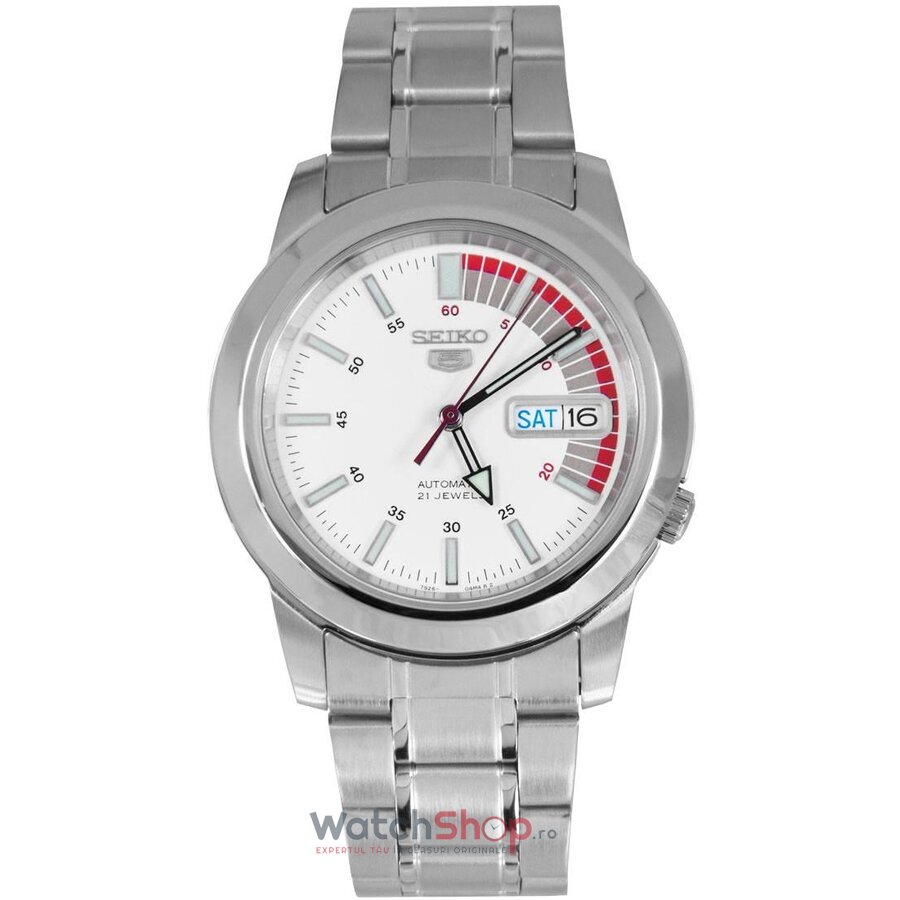 Ceas Seiko Original Barbatesc Sport Alb SNKK25K1 5 Automatic cu Comanda Online