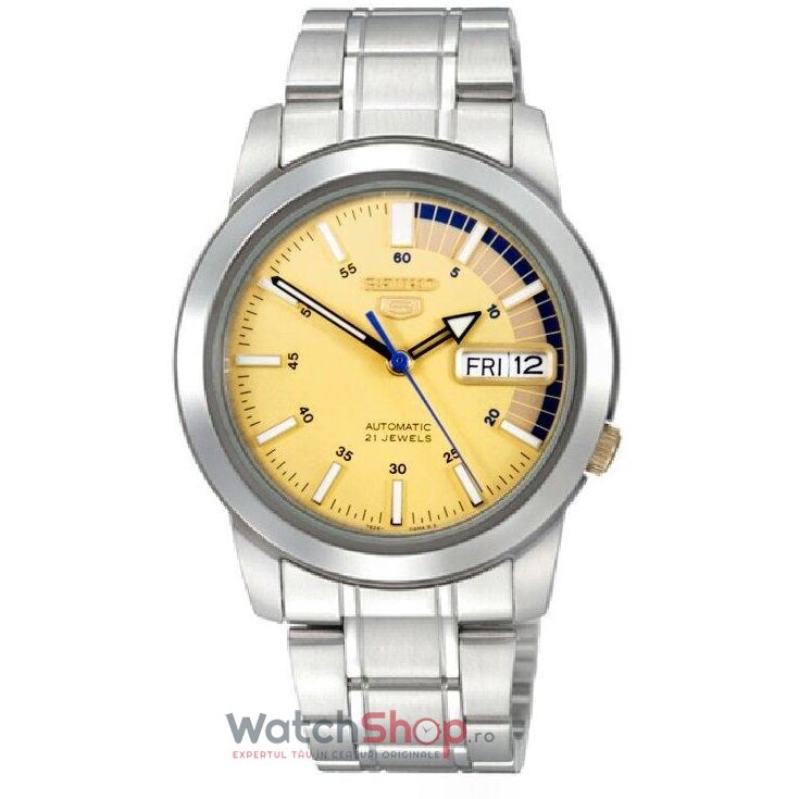 Ceas Seiko Original Barbatesc Sport Galben SNKK29K1 5 Automatic cu Comanda Online