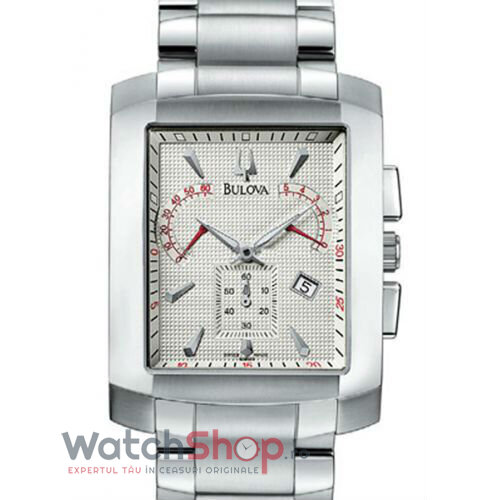 Ceas Sport Bulova Barbatesc 63B031 Cronograf Alb Quartz Original cu Comanda Online