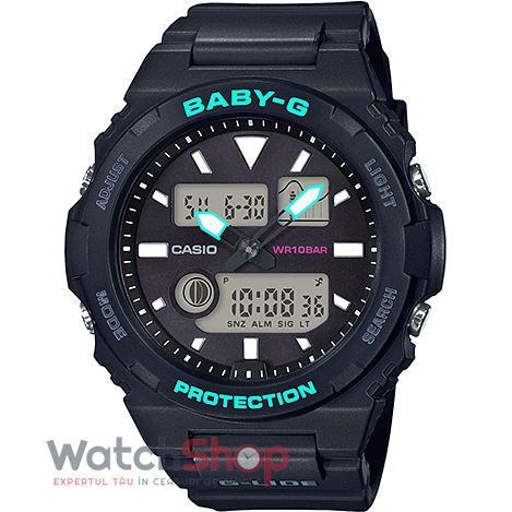 Ceas Sport Casio Baby-G BAX-100-1ADR G-Lide Gri de Dama Original cu Comanda Online